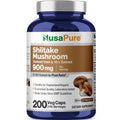 NusaPure Shiitake Mushroom 10:1 Extract, 900 mg 200 Veggie Capsules (Non-GMO, Vegan)